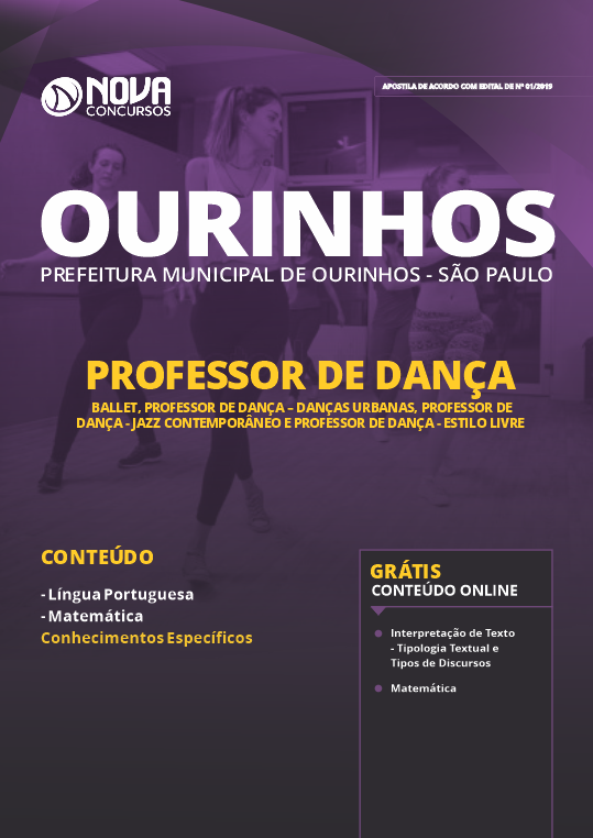 Apostila Prefeitura de Ourinhos SP Professor de Dança