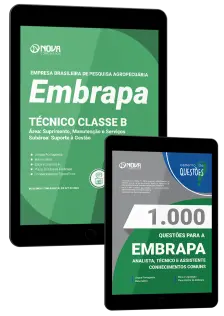 Combo EMBRAPA Técnico Classe B - Área: Suprimento, Manutenção e Serviços – Subárea: Suporte à Gestão