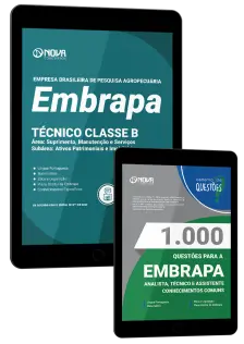 Combo EMBRAPA Técnico Classe B - Área: Suprimento, Manutenção e Serviços – Subárea: Ativos Patrimoniais e Imobiliários