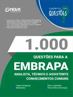 Livro 1.000 Questões Gabaritadas para EMBRAPA - Analista, Técnico e Assistente (Conhecimentos Gerais)