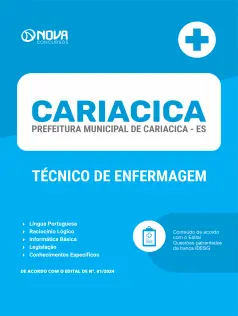 Apostila Prefeitura de Cariacica - ES 2025 - Técnico de Enfermagem