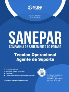 Apostila SANEPAR  - Técnico Operacional - Agente de Suporte