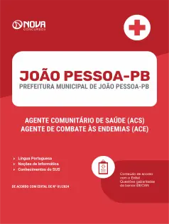 Apostila Prefeitura de João Pessoa - PB  - Agente Comunitário de Saúde (ACS) e Agente de Combate às Endemias