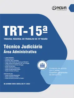 Apostila TRT-15 2025 - Técnico Judiciário – Área Administrativa