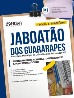 Apostila Prefeitura de Jaboatão dos Guararapes - PE  - Auxiliar Educacional - Auxiliar de Apoio Pedagógico