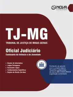 Apostila TJ-MG em PDF 2025 - Oficial Judiciário - Comissário da Infância e da Juventude