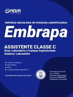 Apostila EMBRAPA 2025 - Assistente Classe C - Área: Laboratório e Campos Experienciais – Subárea: Laboratório