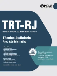 Apostila TRT-RJ 2025 - Técnico Judiciário - Área: Administrativa