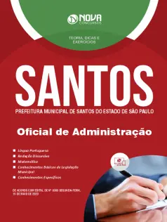 Apostila Prefeitura de Santos - SP - Oficial de Administração