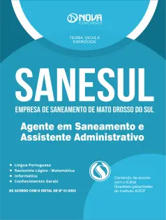 Apostila SANESUL em PDF - Agente de Saneamento e Assistente Administrativo