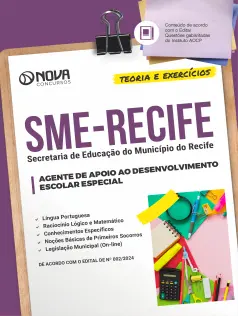 Apostila SME Recife 2025 - Agente de Apoio ao Desenvolvimento Escolar Especial – AADEE