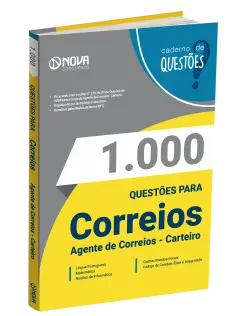 Livro 1.000 Questões Gabaritadas Correios - Agente de Correios - Carteiro