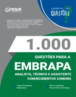 Livro 1.000 Questões Gabaritadas para EMBRAPA - Analista, Técnico e Assistente (Conhecimentos Gerais)