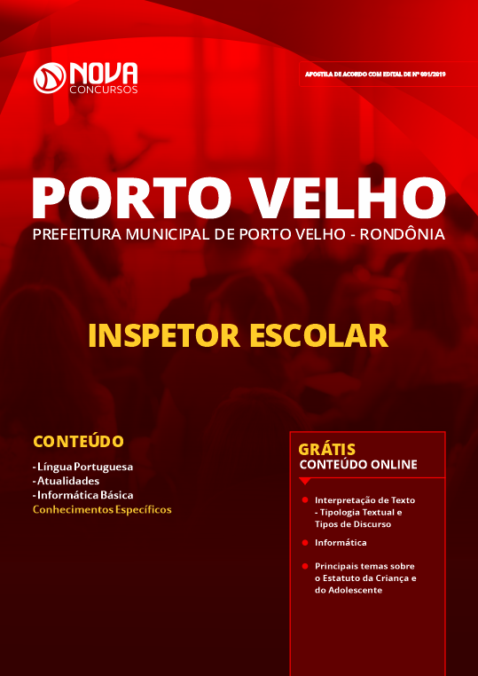 Download Apostila Prefeitura De Porto Velho Ro Inspetor Escolar