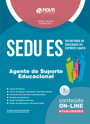 Apostila SEDU-ES em PDF - Agente de Suporte Educacional