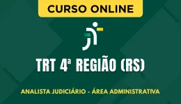 Capa Curso TRT 4ª Região (RS) 2026 - Analista Judiciário - Área Administrativa