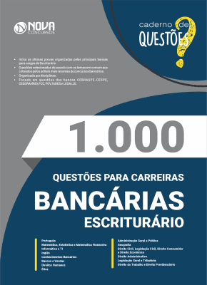 Livro 1.000 Questões Gabaritadas - Carreiras Bancárias - Escriturário