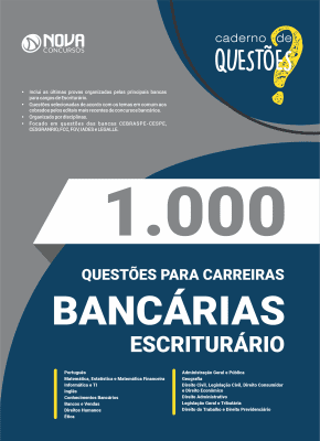 1.000 Questões Gabaritadas - Carreiras Bancárias - Escriturário em PDF