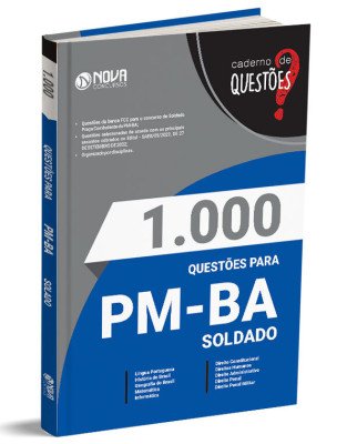 Livro 1.000 Questões Gabaritadas PM-BA - Soldado