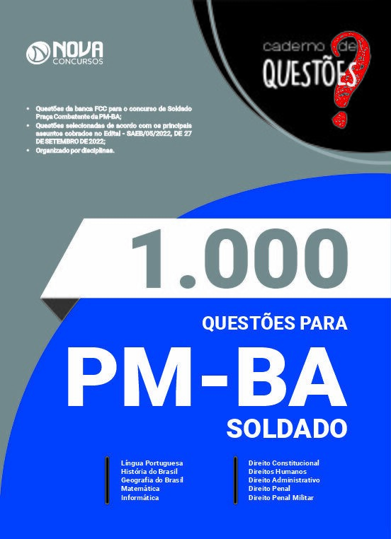 Concurso PM BA SOLDADO - Matemática 