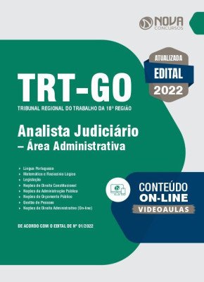 Apostila TRT-GO em PDF 2023 - Analista Judiciário - Área Administrativa