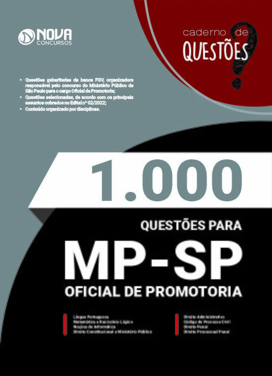 Apostila Concurso MP SP - Oficial de Promotoria 1 - Solução Cursos