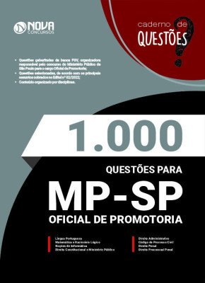 1.000 Questões Gabaritadas MP-SP - Oficial de Promotoria em PDF