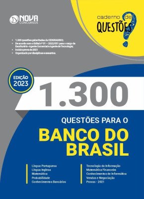 Livro 1.300 Questões Gabaritadas Banco do Brasil Agente Comercial e Agente de Tecnologia
