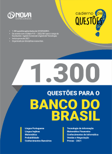 Livro 1.300 Questões Gabaritadas Banco do Brasil Agente Comercial e Agente de Tecnologia