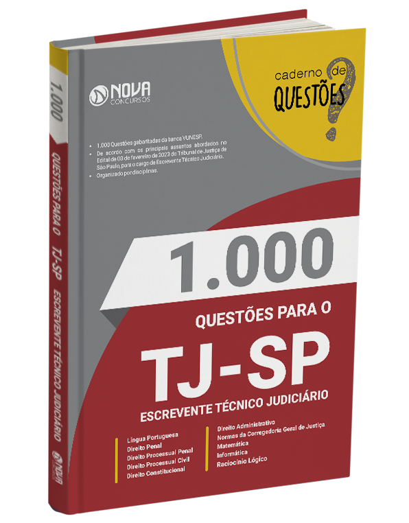 Livro 1000 Questões Gabaritadas Tj Sp Escrevente Técnico Judiciário 7641