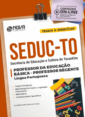 Apostila SEDUC-TO em PDF 2023 - Professor da Educação Básica - Professor Regente - Língua Portuguesa