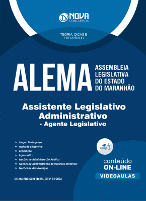 Apostila ALEMA em PDF 2023 - Assistente Legislativo Administrativo - Agente Legislativo