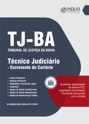 Apostila TJ-BA em PDF 2023 - Técnico Judiciário - Escrevente de Cartório