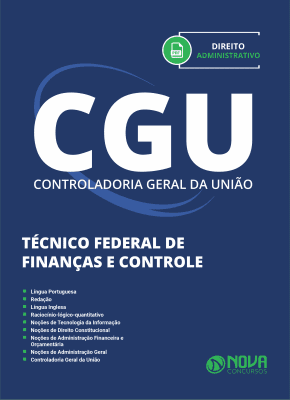 Apostila CGU em PDF 2023 - Técnico Federal de Finanças e Controle (TFFC)