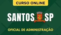 Capa Curso Prefeitura de Santos-SP 2026 - Oficial de Administração