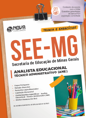 Apostila SEE-MG em PDF 2023 - Analista Educacional - Técnico Administrativo - ANE