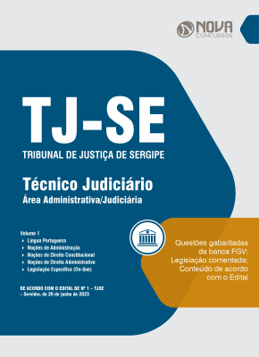 Apostila TJ-SE em PDF 2023 - Técnico Judiciário - Área Administrativa/Judiciária