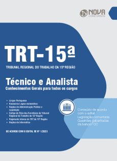 Apostila TRT 15 em PDF 2023 - Técnico e Analista (Conhecimentos Gerais)