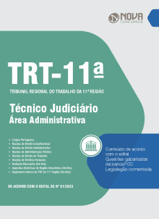 Apostila TRT-11 em PDF 2023 - Técnico Judiciário - Área Administrativa
