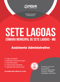 Apostila Câmara de Sete Lagoas - MG 2024 - Assistente Administrativo