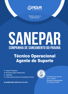 Apostila SANEPAR 2024 - Técnico Operacional - Agente de Suporte