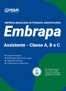 Apostila EMBRAPA em PDF 2024 - Assistente - Classes A, B e C