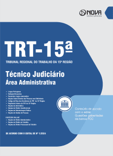 Apostila TRT-15 2024 - Técnico Judiciário – Área Administrativa