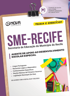 Apostila SME Recife em PDF 2024 - Agente de Apoio ao Desenvolvimento Escolar Especial – AADEE