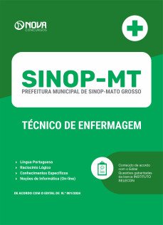 Apostila Prefeitura de Sinop - MT 2024 - Técnico de Enfermagem