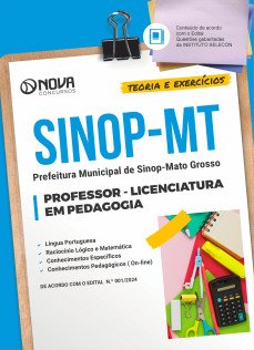 Apostila Prefeitura de Sinop - MT 2024 - Professor - Licenciatura em Pedagogia