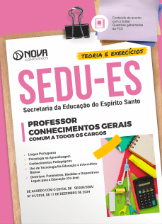 Apostila SEDU-ES em PDF 2024 - Professor - Conhecimentos Gerais