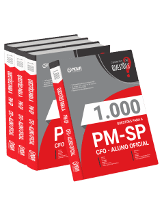 Caderno 1.000 Questões Gabaritadas PM-SP - CFO - Aluno Oficial