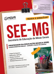 Apostila SEE-MG em PDF - Professor de Educação Básica - PEB - Comum a Todos os Cargos (Conhecimentos Gerais)