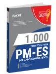 Produto Livro 1000 Questões Gabaritadas para PM-ES - Soldado Combatente (QPMP-C) - Nova Concursos